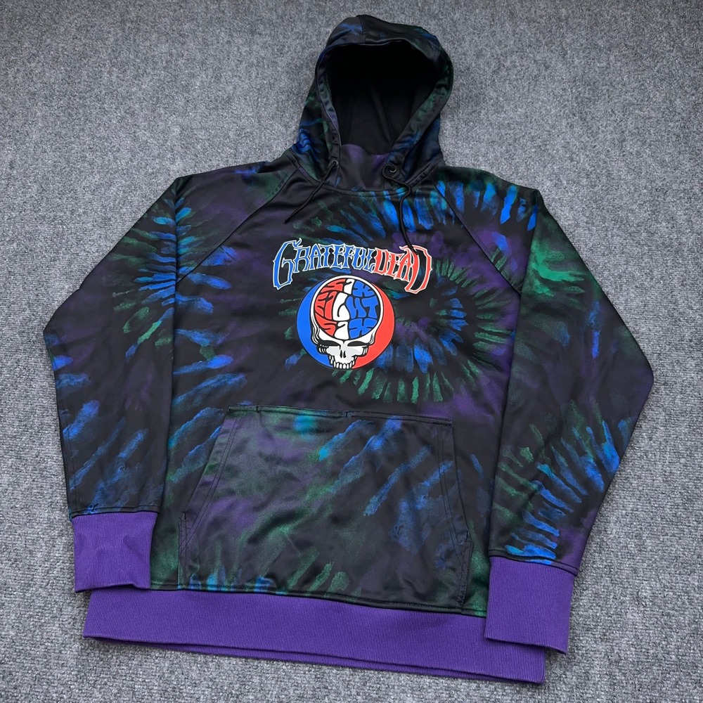 686 Grateful Dead Bonded Fleece Pullover Hoodie Men Medium Tie Dye Ski Snowboard